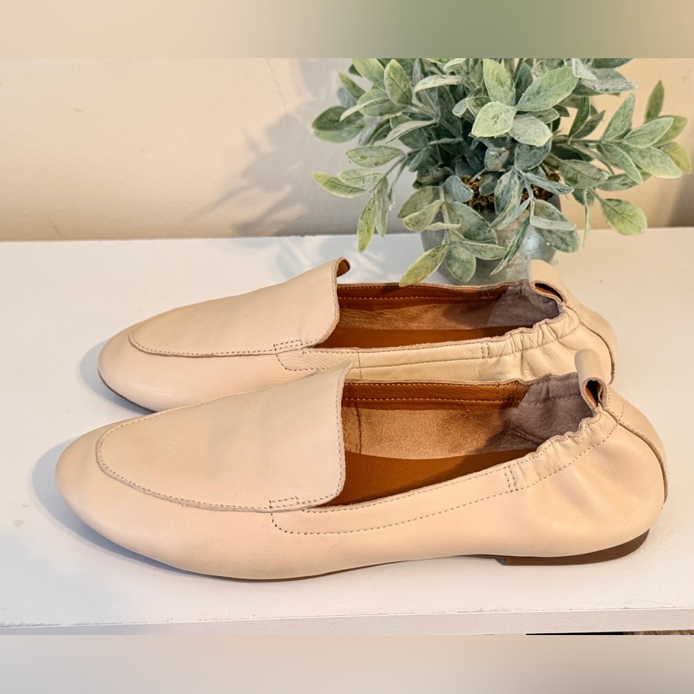 Lucky Brand Leather Loafers Morissie Comfort Stretch Back Size 6.5